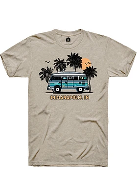 Rally Indianapolis Tan Bus Short Sleeve Fashion T Shirt