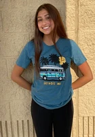 Rally Detroit Teal Bus Short Sleeve Fashion T Shirt
