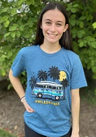 Rally Philadelphia Teal Bus Short Sleeve Fashion T Shirt
