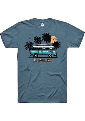 Rally St Louis Teal Bus Short Sleeve Fashion T Shirt