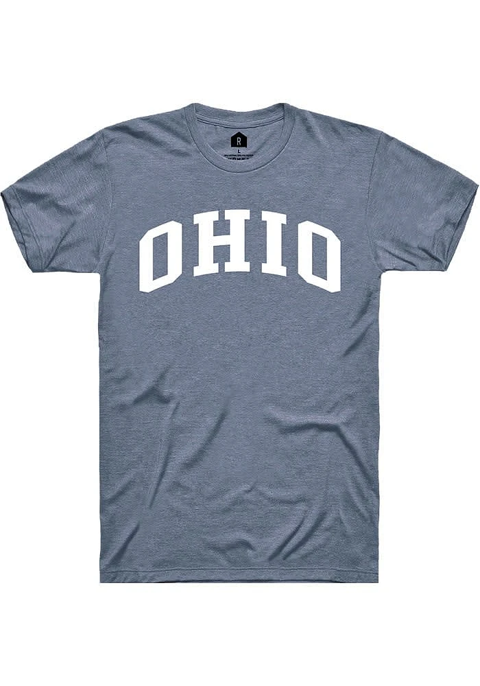Rally Ohio Blue Arch Wordmark Short Sleeve T Shirt