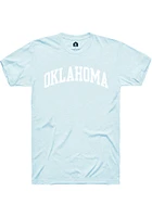Rally Oklahoma Light Blue Arch Wordmark Short Sleeve T Shirt