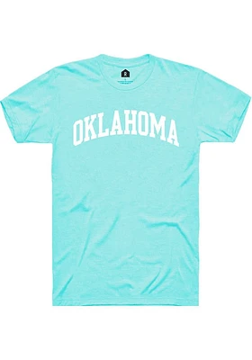 Rally Oklahoma Teal Arch Wordmark Short Sleeve T Shirt