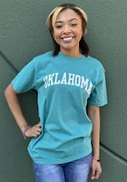 Rally Oklahoma Teal Arch Wordmark Short Sleeve T Shirt