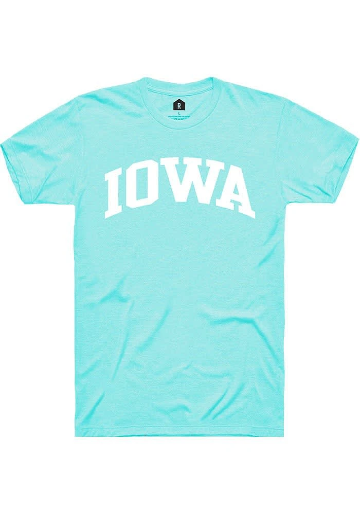 Rally Iowa Teal Arch Wordmark Short Sleeve T Shirt