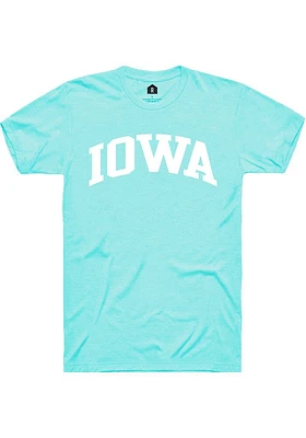 Rally Iowa Teal Arch Wordmark Short Sleeve T Shirt