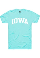 Rally Iowa Teal Arch Wordmark Short Sleeve T Shirt