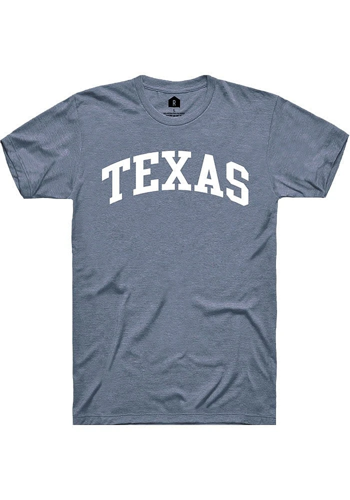 Rally Texas Blue Arch Wordmark Short Sleeve T Shirt