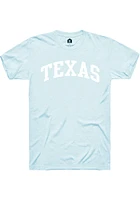 Rally Texas Light Blue Arch Wordmark Short Sleeve T Shirt