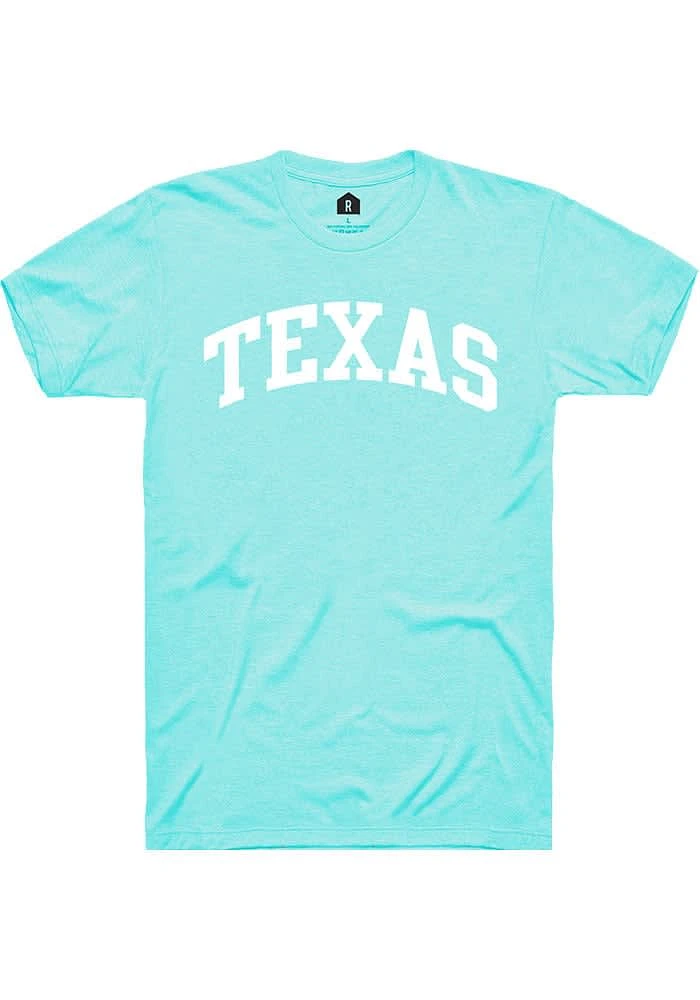 Rally Texas Teal Arch Wordmark Short Sleeve T Shirt