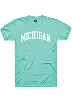 Rally Michigan Green Arch Wordmark Short Sleeve T Shirt