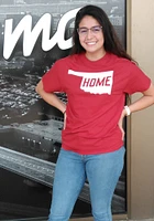 Rally Oklahoma Crimson Home State Shape Short Sleeve T Shirt