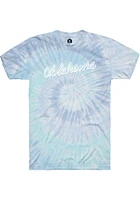 Rally Oklahoma Womens Light Blue Retro Script Short Sleeve T-Shirt