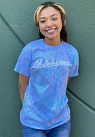 Rally Oklahoma Womens Light Blue Retro Script Short Sleeve T-Shirt