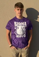 Fiona the Hippo Purple Tie-Dye Peaking Out Short Sleeve T Shirt