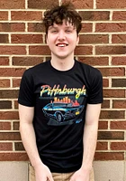 Rally Pittsburgh Black Muscle Car Short Sleeve Fashion T Shirt