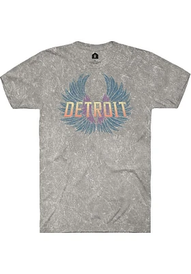 Rally Detroit Grey Wings Short Sleeve T Shirt