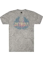 Rally Detroit Grey Wings Short Sleeve T Shirt
