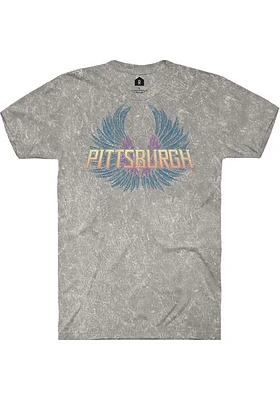 Rally Pittsburgh Grey Wings Short Sleeve T Shirt
