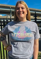 Rally Pittsburgh Grey Wings Short Sleeve T Shirt