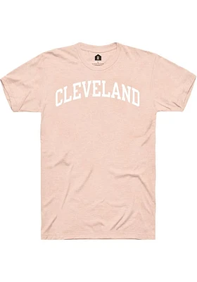 Rally Cleveland Pink Arch Wordmark Short Sleeve Fashion T Shirt