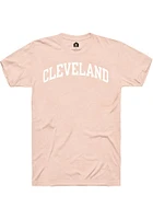 Rally Cleveland Pink Arch Wordmark Short Sleeve Fashion T Shirt
