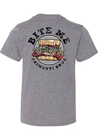 Rally Pittsburgh Youth Grey Bite Me Short Sleeve T-Shirt