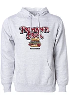 Rally Pittsburgh Mens Grey Logo Long Sleeve Hoodie