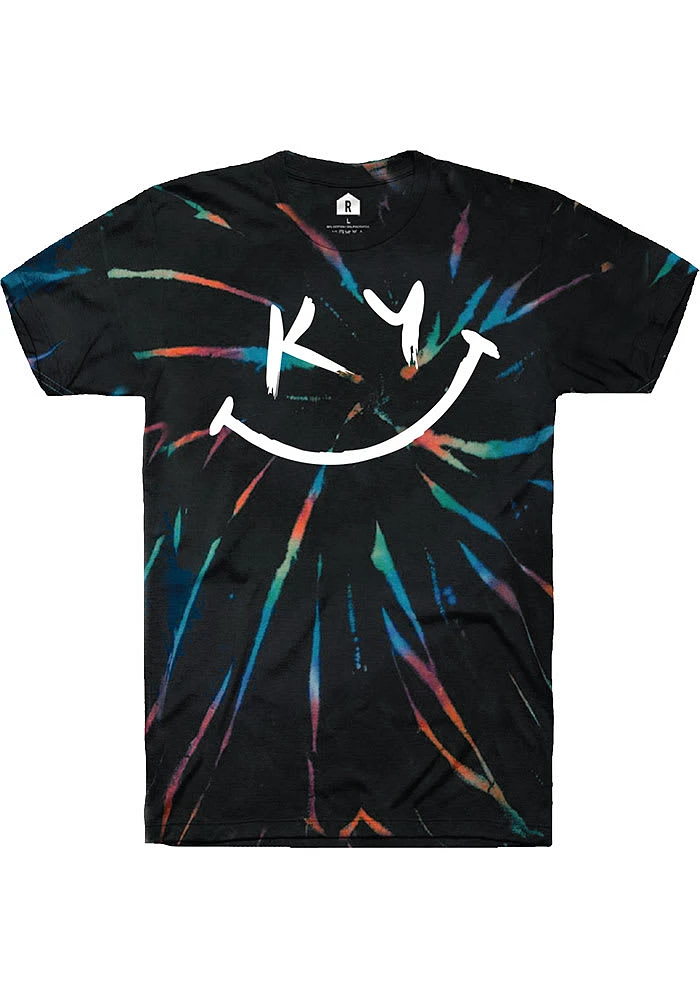 Rally Kentucky Black KY Smiley Face Short Sleeve T Shirt