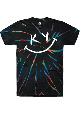 Rally Kentucky Black KY Smiley Face Short Sleeve T Shirt
