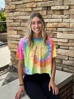 Rally Kansas City Womens Yellow Stacked Short Sleeve T-Shirt