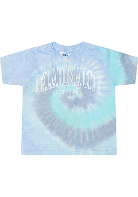 Rally Oklahoma City Womens Blue Arch EST Short Sleeve T-Shirt