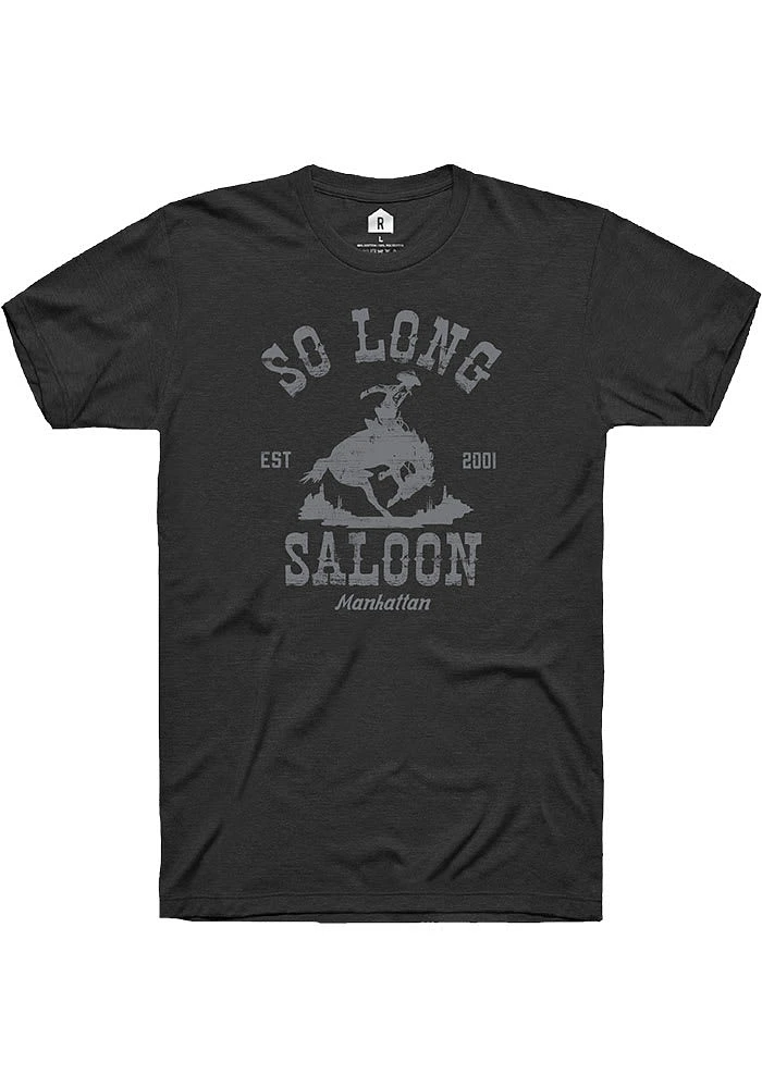 Rally Manhattan Black Western Style Short Sleeve Fashion T Shirt