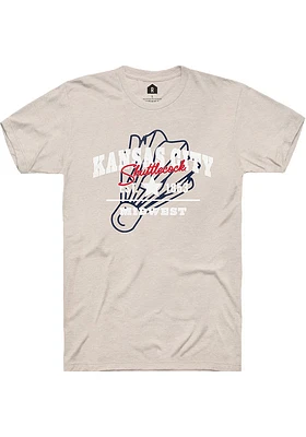 Rally Kansas City Tan Shuttlecock Short Sleeve Fashion T Shirt