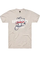Rally Kansas City Tan Shuttlecock Short Sleeve Fashion T Shirt