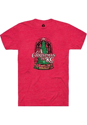 Rally Kansas City Red Union Station Christmas KC Short Sleeve Fashion T Shirt