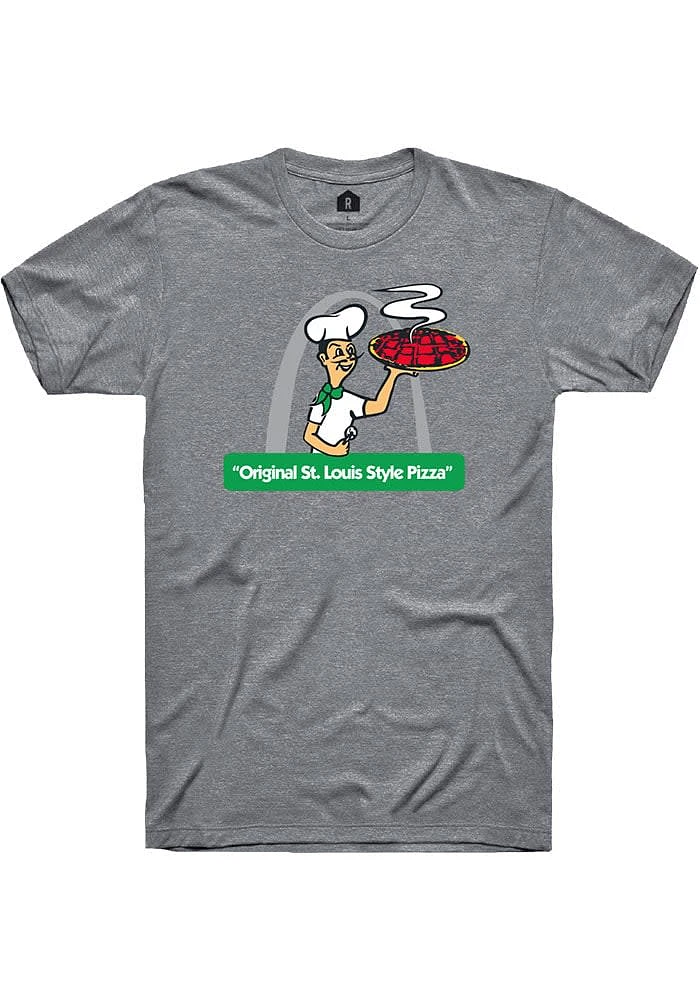 Rally St Louis Graphite Pizza Guy Short Sleeve Fashion T Shirt