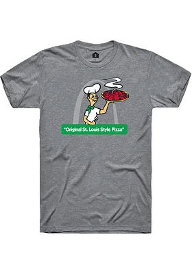 Rally St Louis Graphite Pizza Guy Short Sleeve Fashion T Shirt