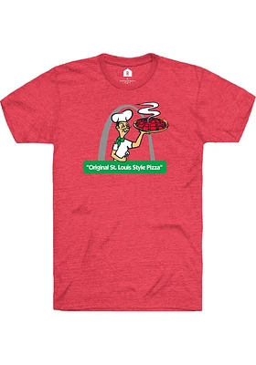 Rally St Louis Red Pizza Guy Short Sleeve Fashion T Shirt
