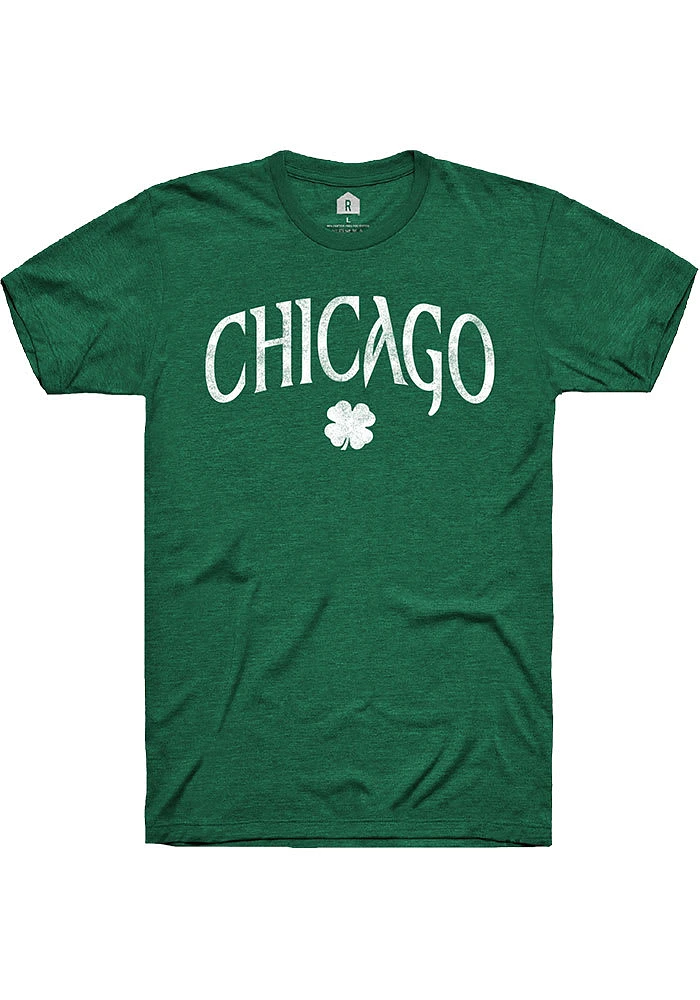 Rally Chicago Green Shamrock Short Sleeve Fashion T Shirt