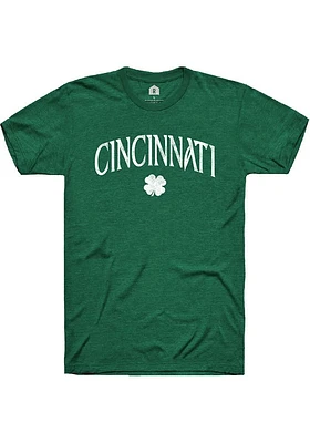 Rally Cincinnati Green Shamrock Short Sleeve Fashion T Shirt