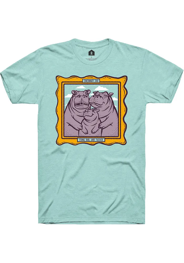 Fiona the Hippo Mint Family Portrait Short Sleeve T-Shirt