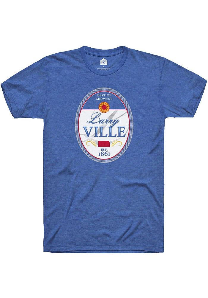 Rally Lawrence Blue Best Of Midwest Short Sleeve Fashion T Shirt
