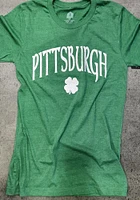 Rally Pittsburgh Green Shamrock Short Sleeve Fashion T Shirt