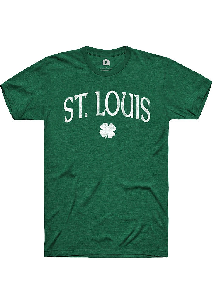 Rally St Louis Green Shamrock Short Sleeve Fashion T Shirt
