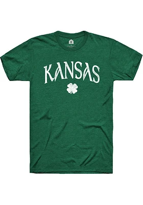 Rally Kansas Green Shamrock Short Sleeve Fashion T Shirt