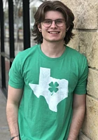 Rally Texas Green Shamrock State Shape Short Sleeve Fashion T Shirt