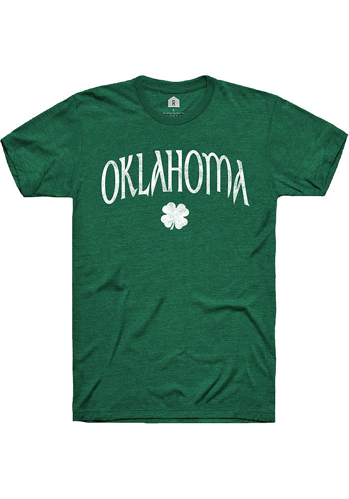 Rally Oklahoma Green Shamrock Short Sleeve Fashion T Shirt