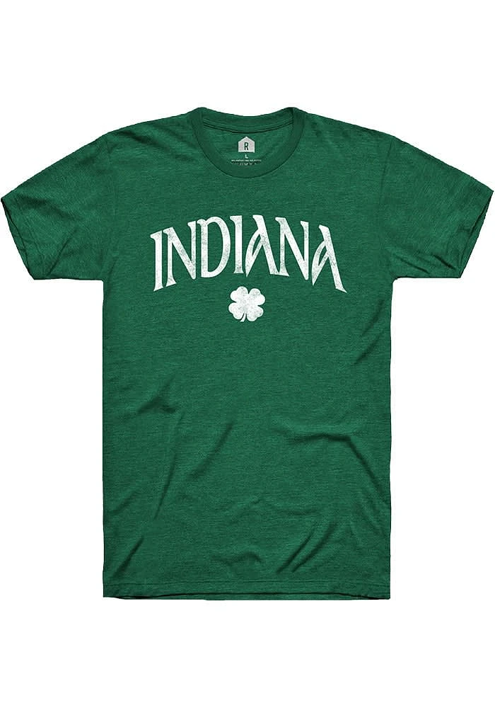 Rally Indiana Green Shamrock Short Sleeve Fashion T Shirt