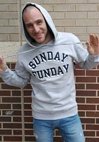 Rally Dallas Ft Worth Mens Grey Sunday Funday Long Sleeve Hoodie
